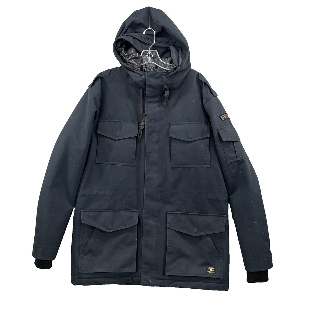 DC Ski Snowboard‎ Parka Jacket Men's Large Black 10K Waterproof Tactical Outdoor